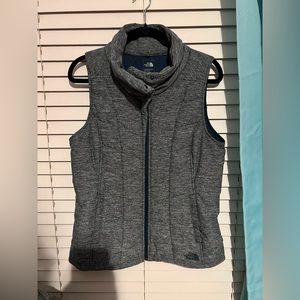 The North Face Vest Womens Size Large Dark Teal and Gray Quilted Full Zip